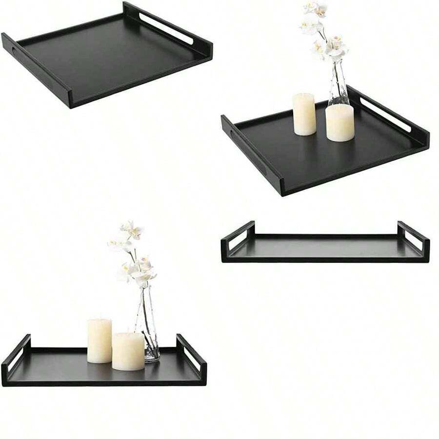 OpenHi MyGift - Bandeja de Servicio, Hecha en Metal Color Mate Tiene Asas Recortadas. Tamao Aproximado 40.6 cm X 40.6 cm - como se muestra en la figura - Ver 1