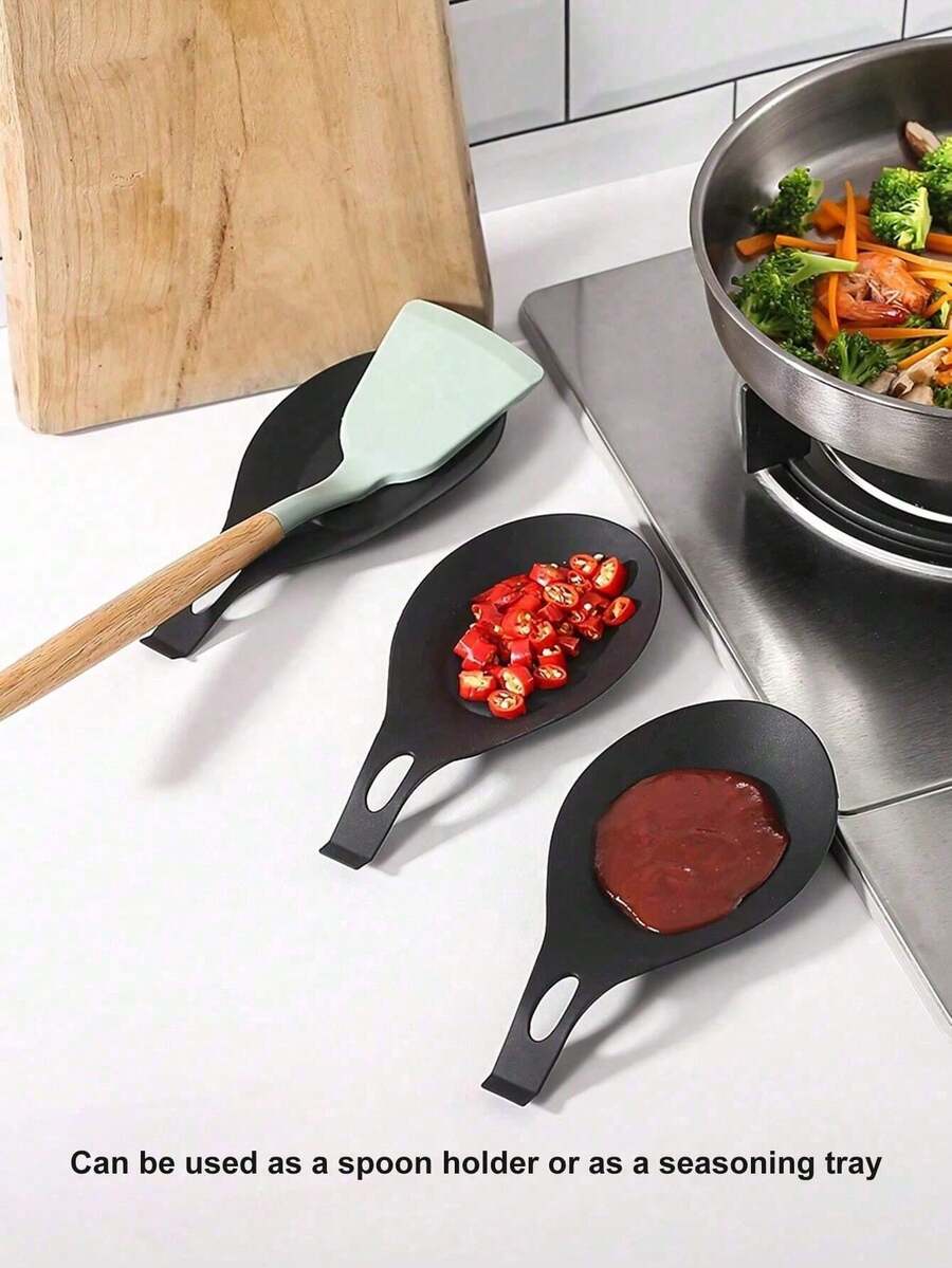 2pcs Spoon Holder Easy-To-Clean Insulated Spoon Rest,Kitchen,Christmas Gift - Multicolor - View 1