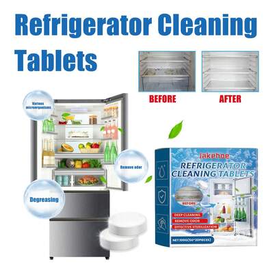 jakehoe Pastillas de limpieza para refrigerador - Limpieza profunda para las grietas del refrigerador del hogar, elimina el sarro y los olores, pastillas de limpieza para refrigerador, microondas, horno, elimina la grasa y los olores, pastillas de limpieza multiusos