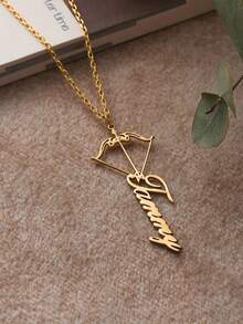 1PC Custom Zodiac Name Pendant Necklace, Personalized Simple And Fashionable 12 Zodiac Signs, Stainless Steel Lion Taurus Sagittarius, Etc., Custom Name Necklace, Custom Necklace, Elegant Simple Style, Women's Popular Jewelry, Birthday Gifts, Daily Wear, Birthday Gifts, Valentine's Day Gifts, Personalized Gifts, Personalized Gifts For Her Personalized - Multicolor - View 20