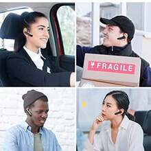 OpenHINew Bee Auricular Bluetooth Micrfono con Cancelacin de Ruido Auriculares inalmbricos Manos Libres CVC 8.0 Mono Bluetooth Headset para iPhone Android Conduccin Casa y Oficina - como se muestra en la figura - Ver 7