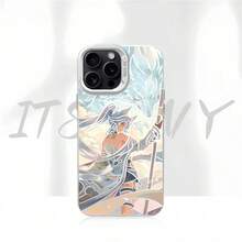 Vibrant Purple Floral Anime Girl Phone Case For  14/15/16 - Shockproof Cover, Ethereal Dreamy Gradient Aesthetic Graphic Design - Caqui - Ver 5