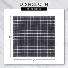 Kitchen Towels - Black1 Buffalo Check+12x12" - View 9
