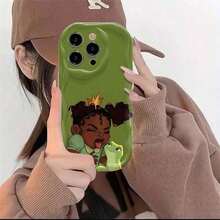 Princess And The Frog 3D Wave Edge Phone Case For IPhone 17 Air/16 15 14 13 12 Pro Max/17 16 15 14 Plus/13 12 11 Pro/X/Xs Max Shockproof Protective Case Thickened Full Edge Soft Case Holiday Birthday Gift - 款式1(1件) - 查看 8