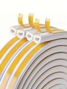 500cm Self-Adhesive Foam Weatherstrip Seal Tape, Suitable For Doors & Windows, Soundproof Windproof Sealing Strip, Stickers, Wall Decals, Vinyl Decals, Home Decor, Spring Decorations, Home Makeover, Decorative Sticker Gifts, Birthday & Graduation - Multicolor - View 2