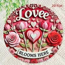 Delight Your Loved Ones This Valentine's Day With This 8x8 Vintage Aluminum Sign, Great For Both Indoor And Outdoor Home Decor. - TYA49490--20x20cm - 查看 4