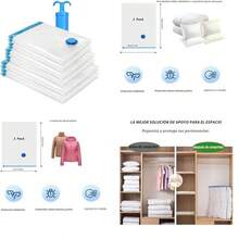 OpenHIBolsas de Almacenamiento de Vaco 6 Piezas Compresin Bolsas de Vaco Reutilizable para Guardar Ropa Almohadas Edredones,Almacenaje de Ropa(6 Piezas-combinacin60-80/50-70/40-60cm,) - 6 piezas-combinación60-80/50-70/40-60cm - Ver 15