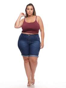 TOP Cropped Feminina Suflex Strap PLUS SIZE - Burdeos - Ver 3
