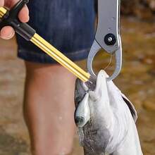 1 st bärbar T-formad fiskkrokborttagare i aluminiumlegering - snabb djuphalsavkrokningsverktyg, lämplig för stora fiskar och saltvattensfiske