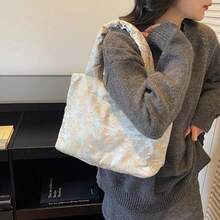 [Nueva]Bolso cruzado de mujer estilo nuevo chino con diseño de cubo gran capacidad para el trabajo y el ocio bolso de hombro y bandolera elegante y práctico - Verde - Ver 4