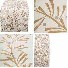 OpenHIDII 100% algodn, Lavable a mquina, Impreso metlico da Festivo Mantel  52 x 52 Asientos 4 Personas, Camino de Mesa 35.5x274.3 cm, Metallic Confetti, Table Runner 14x108, 1, 1 - camino de mesa 35,5x274,3 cm+confeti metalizado - Ver 15