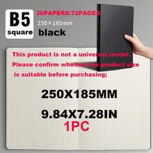 Cuaderno de papel kraft/negro A5/B5, cuaderno de trabajo minimalista con costuras, cuadrícula rayada, libreta de estudiante, cuaderno en blanco, diario de viaje, libreta de bocetos sin líneas, diario de notas, planificador, suministros de oficina y escolares, artículos esenciales de vuelta a clases - Multicolor - Ver 21