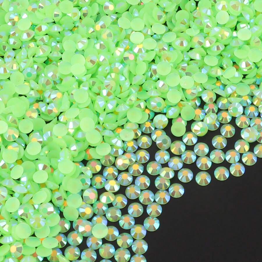 500個/1000個 樹脂DIY果凍水鑽 平底小圓迷你水鑽 用於手機殼、杯子、鞋子、靴子、衣物裝飾、手工DIY偶像周邊、姓名貼