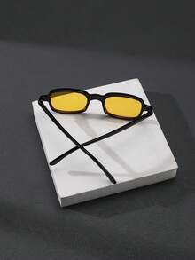 1 PC Men's Square Fashion Glasses Polycarbonate Lightweight Frame Casual Style For Daily Driving With Glasses Box - Multicolor - View 7