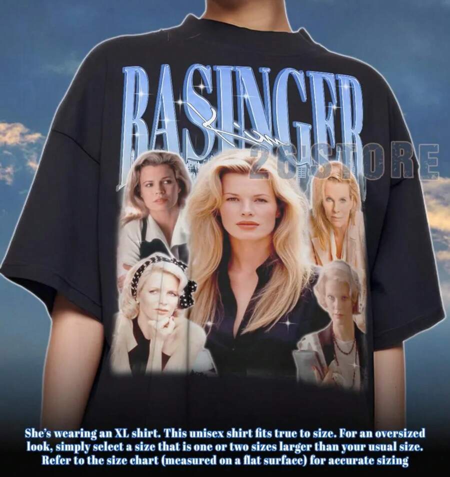 Kim Basinger Shirt, Kim Basinger T-Shirt, Kim Basinger Sweatshirt, Kim Basinger Merchandise, Kim Basinger Lover Shirt - Black - View 1
