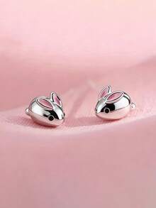 1对青少年可爱耳钉，适合女孩日常佩戴、派对首饰或生日礼物 - 1# - 查看 4