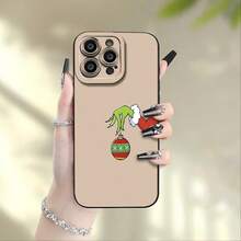 La mano del  con una bola de Navidad roja. Elemento de diseño de funda para teléfono,  ideal como regalo para cumpleaños, para mamá, familiares, amigos, novio o novia.   17 1 - Negro - Ver 5