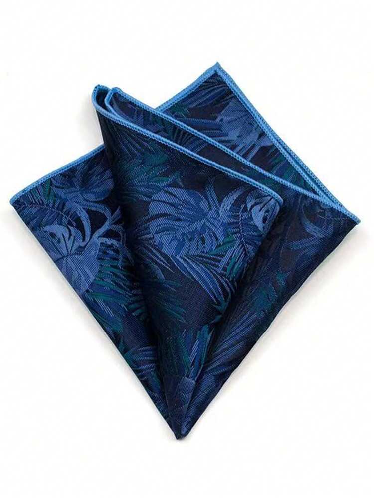 男士酒红色花卉图案口袋方巾，1条装，适合商务、休闲、日常佩戴、派对等场合。 - 彩色 - 查看 24