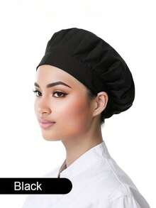 1pc Adjustable Elastic Chef Hat, Unisex Cooking Cap, Oil-Proof Work Hat, Dust-Proof Hair Cover, Suitable For Restaurant, Factory, Kitchen, Cooking, Hair Protection, Workshop, Food Service, Mother's Day Gift - 彩色 - 查看 3