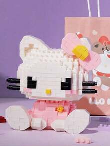 SANRIO 1个积木人偶，积木套装有助于提高专注力，适合房间装饰、生日礼物、派对游戏、DIY手工、动物和人物模型拼装。情人节礼物、生日礼物、完美礼物、趣味礼物（随机包装） - 彩色 - 查看 3