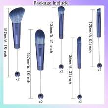 10Pieces Beadable  Brushes Solid Color Diy  Comestic Brushes Beaded Brushes Kit For DIY Beaded Eyeshadow Brush (Beadable  Brushes-10pieces=2Sets),38051950 - 銅色 - 查看 2