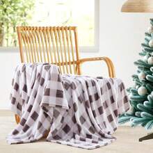 2026 Elegant Comfort Velvet Touch Ultra Plush Christmas Holiday Printed Fleece Throw/Blanket-50 X 60inch, (Reindeer), 50 X 60 Inch (W912) - 水牛灰 - 查看 3