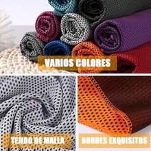OpenHI10 Piezas Toallas de Enfriamiento Deportiva,Toalla Microfibra Secado Rapido,Adecuado para Gym,Natacion,Yoga, Ejercicio, Golf, Acampar, Ejercicio, Carrera y Gimnasio (90 cm x 30 cm) - como se muestra en la figura - Ver 5
