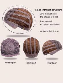 [Women's Curly Wig] Orange Long Wavy Wig - Elegant Women's Curly Wig - Synthetic Fiber, Natural Appearance, Rose Mesh Cap, Can Create Various Styles, High Temperature Resistant - Multicolor - View 9