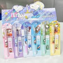 SNOOPY 1pc Cartoon Automatic Pencil, Press Type No Eraser Pencil, Student Use Brush Pen, New Year Gift, Small Gift - Multicolor - View 1