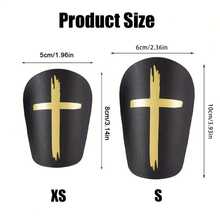 1 Pair Mini Football Shin Guards, Golden Cross Series, Unisex Thickened Sports Protective Gear, Leg-Hugging Design, Suitable For All Seasons - Cross Series - View 3