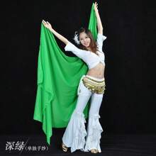 1 PC Lightweight 100% Chiffon Hand Scarf Belly Dance Scarf Throwing Chiffon Hand Scarf Belly Dance Costume Outfit Scarf - Multicolor - View 13