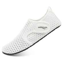 Water Shoes For Women Men Swim Beach Aqua Socks Quick Dry Barefoot House Slippers Travel Shoes With Adjustable Magic Tape For Pool Diving Boating Yoga Surf - White - View 8