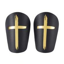 1 Pair Mini Football Shin Guards, Golden Cross Series, Unisex Thickened Sports Protective Gear, Leg-Hugging Design, Suitable For All Seasons - Cross Series - View 9