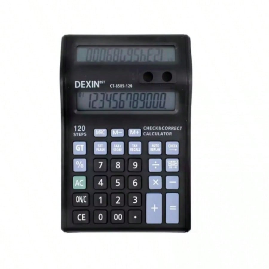 Calculadora de Escritorio 12 Digitos Pantalla Grande con Funcion de Verificacion y Correccion 120 Pasos