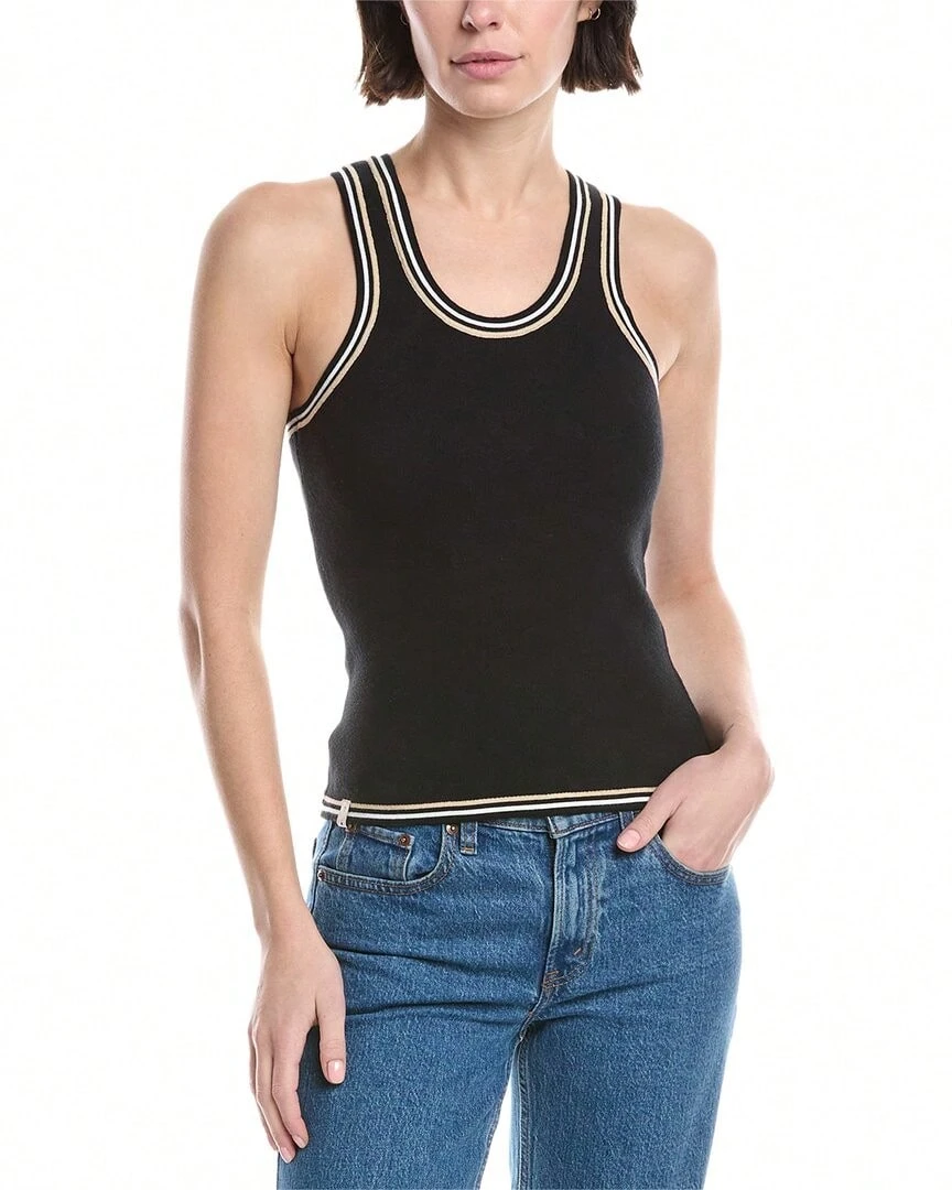 THE UPSIDE Mimi Knit Tank Top - Black - View 1