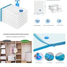 OpenHIBolsas de Almacenamiento de Vaco 6 Piezas Compresin Bolsas de Vaco Reutilizable para Guardar Ropa Almohadas Edredones,Almacenaje de Ropa(6 Piezas-combinacin60-80/50-70/40-60cm,) - 6 piezas-combinación60-80/50-70/40-60cm - Ver 12