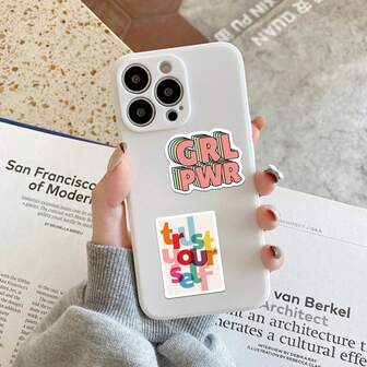 50pcs Girl Power Inspirational Stickers For Notebook, Water Bottle, Skateboard, Decoration