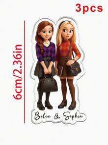 Customized Cartoon Acrylic Family Photo Magnet, Personalized Fridge Sticker, Photo Gift For Wedding Engagement Birthday And Anniversary, Couple Gift, Unique Gift - C-cartoon Fridge Magnets - View 9