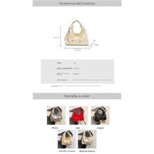 Bolso de hombro para mujer con diseño de cubo y lazo dulce nuevo estilo simple y casual bolso cruzado versátil bolso de mano - Rojo - Ver 5