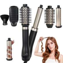 Juego de cepillo secador de pelo 5 en 1 mejorado, moldeador de aire caliente, herramienta de peinado profesional | 5 peines desmontables + 3 modos ajustables | Rizado automático + Estilismo multifuncional, anti-frizz, anti-estático, con forma duradera, para crear flequillo voluminoso/peinados con capas - Multicolor - Ver 14