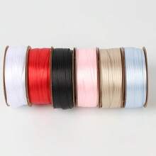 10mm Single-Sided Satin Ribbon Roll – Polyester Ribbon For Gift Wrapping, Bows, Sewing, And DIY Crafts - Silver - View 6