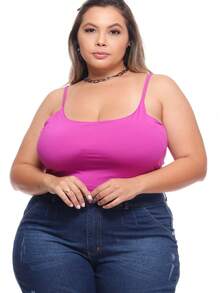 TOP Cropped Feminina Suflex Strap PLUS SIZE - Purple - View 1