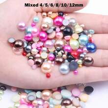 3000PCS Flatback Pearls For Crafting, 100G Mixed Sizes 4/5/6/8/10/12 Colorful Half Round Pearls For Crafts Faux Flat Back Beads For Nail Face Art Tumbler Mugs Wedding Home Dration,38034375 - 巧克力棕 - 查看 2