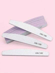 5 Pieces Professional Half-Moon Nail File - Light Grey - View 5