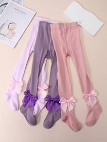 3条装女童纯色打底裤，适合日常穿着，四季皆宜 - 彩色 - 查看 14