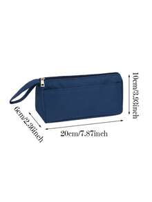 1pc Personalized Double-Layer Pencil Case, Large Capacity Pencil Box, School Supplies, Minimalist Personalized Pencil Pouch, Large Capacity Student Pencil Case Storage Bag, School Pencil Box, Personalized Pencil Bag, Double-Layer Pencil Bag, Minimalist Stationery Pencil Box, Back To School Supplies, Teacher's Day Gift - Multicolor - View 2