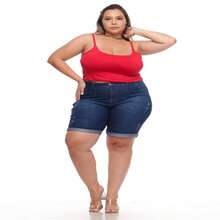 TOP Cropped Feminina Suflex Strap PLUS SIZE - Red - View 3