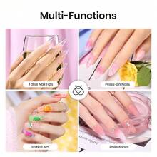 Beetles Solid Nail Glue Gel With 20ml Nail Glue Remover Set 15g For Press On Nails Acrylic Nails Tips U V  Cured & Nail Supplies Nail Stuff Nail Stuff Nail Tech SuppliesSolid Glue Remover- Not For Uv Gel Glue,37984268 - 淺藍色 - 查看 2