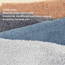 OpenHICalentadores de Piernas para Mujer, Calcetines Peludos sobre la Rodilla, Medias de Felpa para Dormir en Casa de Invierno, Calentador de Piernas para Pies de Longitud Inferior a 24 (Gris) - gris - Ver 9