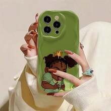 Princess And The Frog 3D Wave Edge Phone Case For IPhone 17 Air/16 15 14 13 12 Pro Max/17 16 15 14 Plus/13 12 11 Pro/X/Xs Max Shockproof Protective Case Thickened Full Edge Soft Case Holiday Birthday Gift - 款式1(1件) - 查看 6
